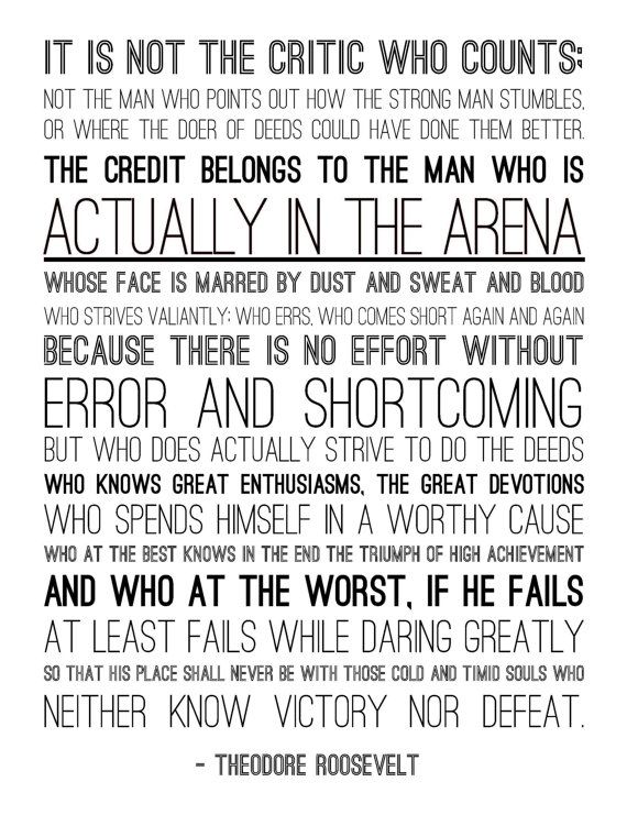 man in the arena